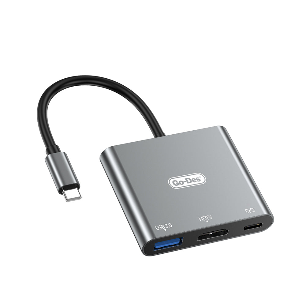 Go Des GD-8287 Type-C to HDTV 3 in 1 Dönüştürücü Adaptör Go Des GD-8287 Type-C to HDTV 3 in 1 Dönüştürücü Adaptör